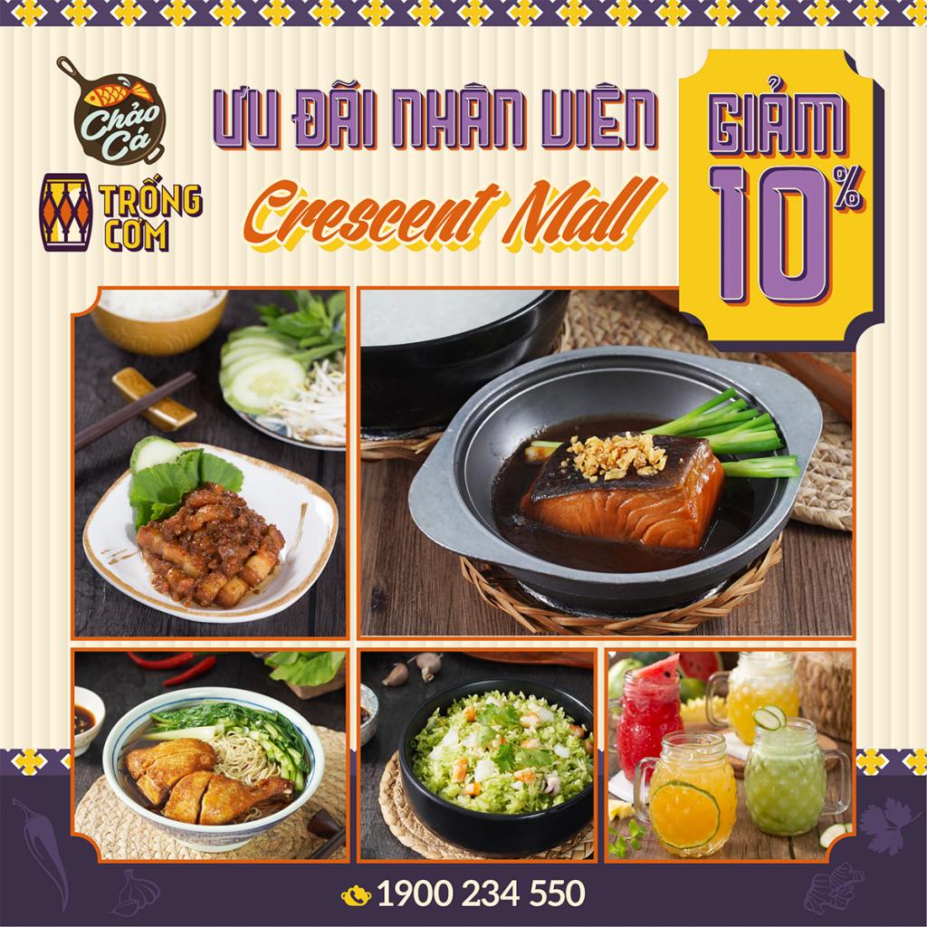 CHẢO CÁ ƯU ĐÃI NHÂN VIÊN CRESENT MALL