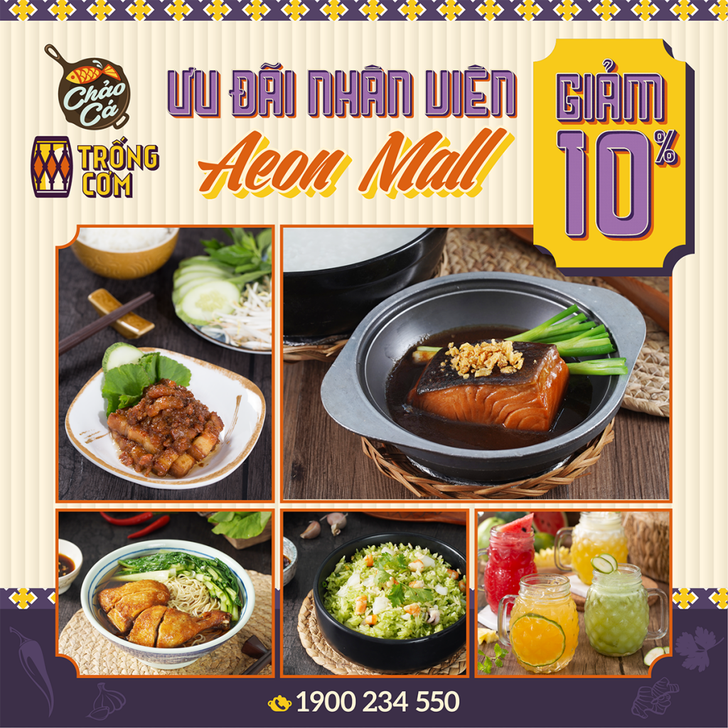 CHẢO CÁ ƯU ĐÃI NHÂN VIÊN AEON MALL