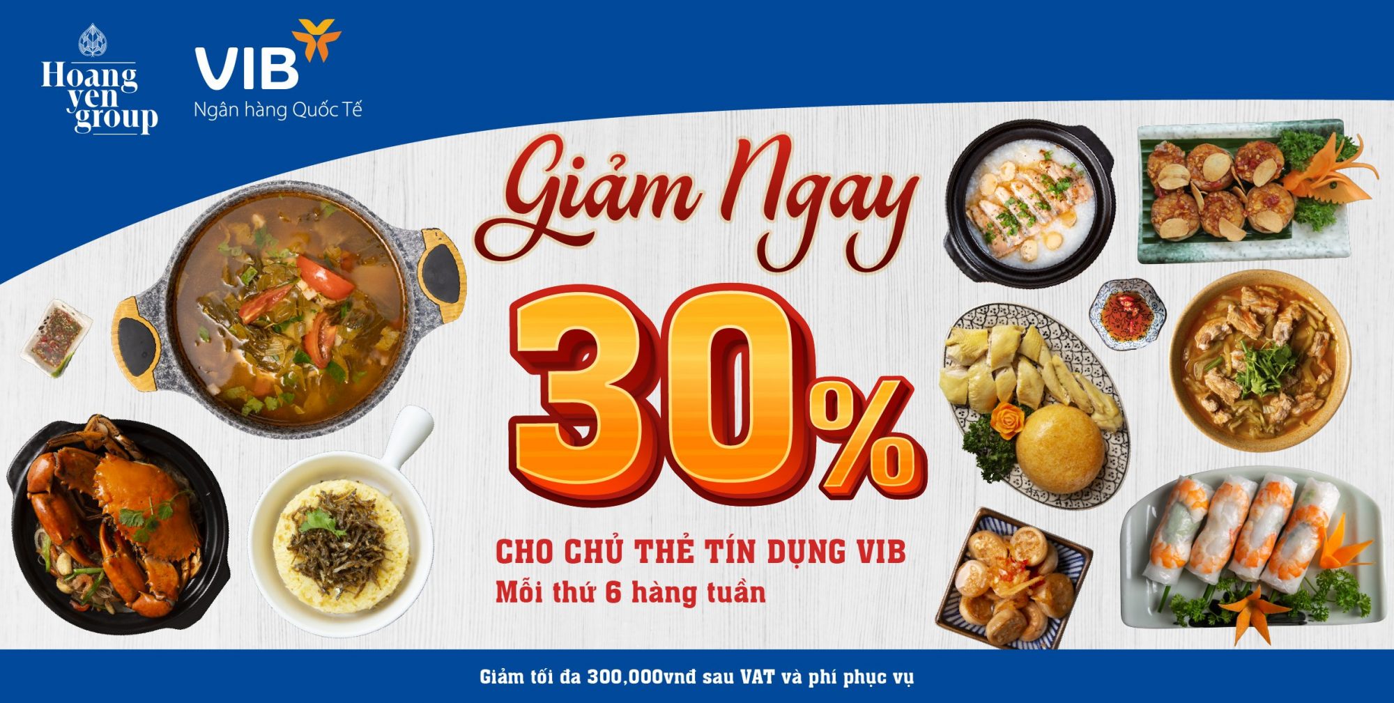 ƯU ĐÃI HẤP DẪN – GIẢM NGAY 30% CHO CHỦ THẺ VIB