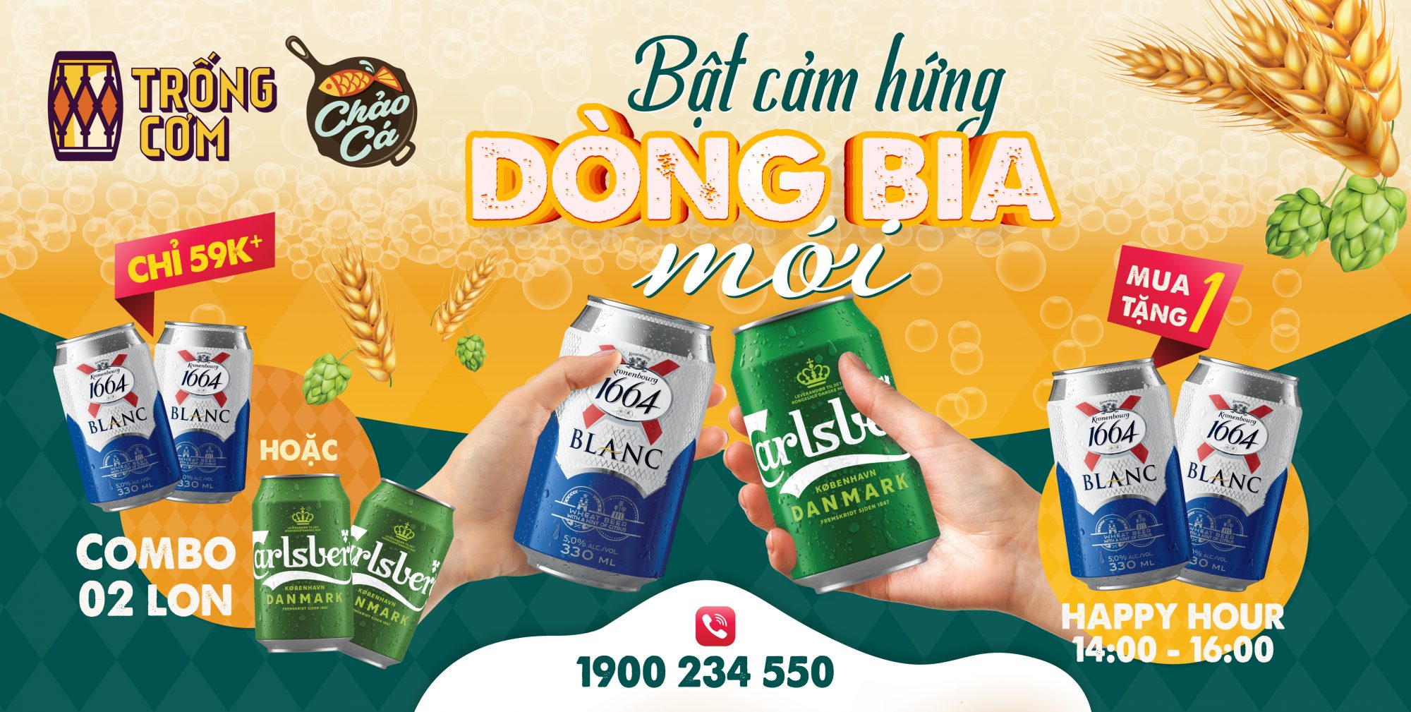 BẬT CẢM HỨNG DÒNG BIA MỚI – COMBO BIA CARLSBERG & BLANC 1664